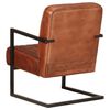 vidaXL Fauteuil marron cuir véritable