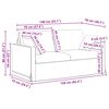 vidaXL Canap&eacute; Rose Dimensions globales: 158 x 78 x 80 cm (l x P x H)