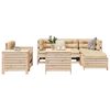 vidaXL Salon de jardin 7 pcs bois de pin massif