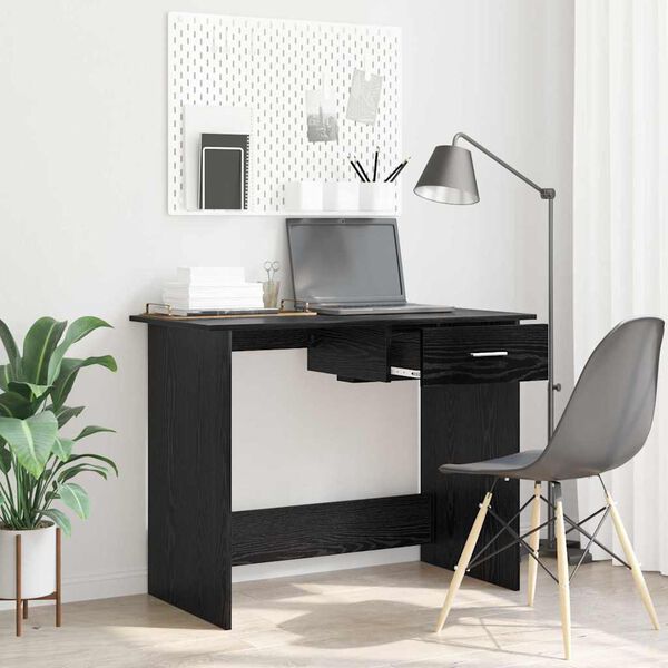 vidaXL Bureau Chêne noir 100 x 50 x 76 cm Bois d'ingénierie