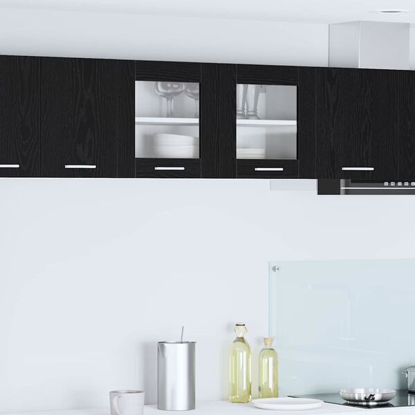 vidaXL Armoire suspendue Ch&ecirc;ne noir et Blanc 80 x 31 x 40 cm