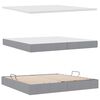vidaXL Lit avec rangement et LED Gris clair 200 x 200 cm Polyester