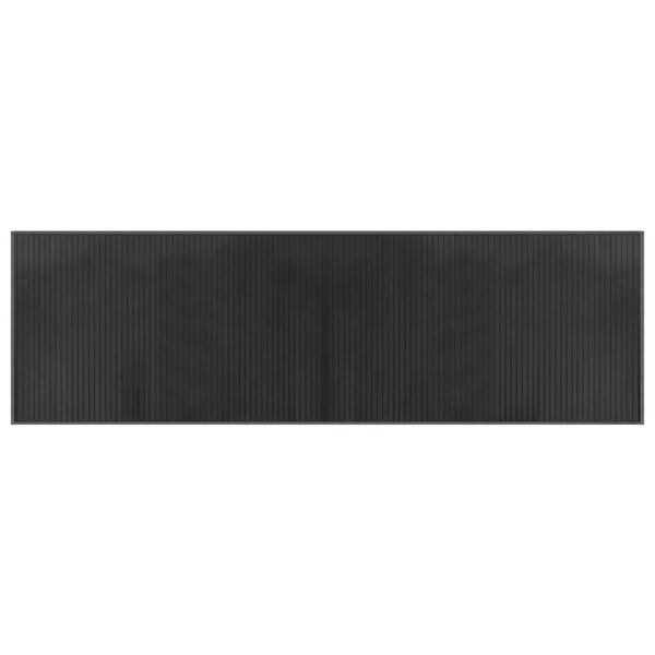 vidaXL Tapis rectangulaire gris 60x200 cm bambou