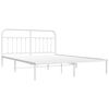 vidaXL Cadre de lit m&eacute;tal sans matelas et t&ecirc;te de lit blanc 180x200 cm