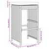 vidaXL Tabourets de bar de jardin et coussins lot de 6 r&eacute;sine tress&eacute;e