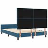 vidaXL Lit &agrave; ressorts avec t&ecirc;te de lit Bleu fonc&eacute; 140 x 200 cm Velours