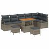 vidaXL Ensemble de canap&eacute; de jardin avec coussin 9 pcs Gris