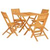 vidaXL Ensemble &agrave; manger de jardin 5 pcs Bois de teck massif
