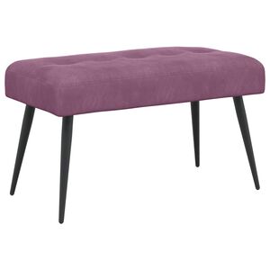 vidaXL Banc avec capitonnage bouton Pourpre 80 x 40 x 46 cm Velours