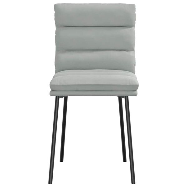 vidaXL Chaises &agrave; manger lot de 4 Gris clair Velours