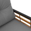 vidaXL Banc &agrave; couches en bois avec coussin Gris clair 114 x 55 x 77 cm