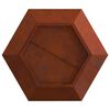 vidaXL Foyer de chemin&eacute;e Marron 100 x 100 x 28 cm Acier patin&eacute;