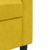 vidaXL Canapé à 2 places Jaune 120 cm Velours