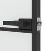 vidaXL Porte int&eacute;rieure mince noir verre tremp&eacute; aluminium