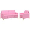 vidaXL Canap&eacute; avec rangement 2 pcs Rose Polyester