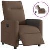 vidaXL Fauteuil inclinable &eacute;lectrique Marron Tissu