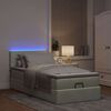 vidaXL Cadre de lit ottoman et matelas gris clair 90x190 cm velours
