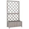 vidaXL Jardini&egrave;re &agrave; treillis de jardin Gris 70x30x135 cm Bois de sapin