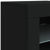 vidaXL Buffet avec lumières LED noir 162x37x67 cm