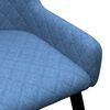 vidaXL Chaises &agrave; manger lot de 2 bleu tissu