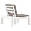 vidaXL Chaises de salon de jardin et coussins lot de 2 Plastique Blanc