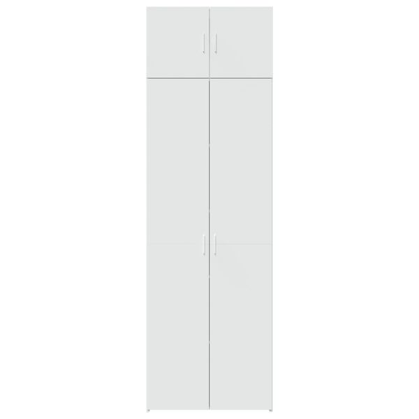 vidaXL Armoire de rangement blanc 70x42,5x225 cm bois d'ing&eacute;nierie
