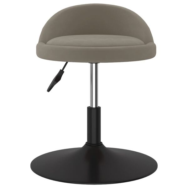 vidaXL Tabouret de massage Gris clair Velours