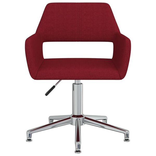 vidaXL Chaises pivotantes &agrave; manger lot de 6 Rouge bordeaux Tissu