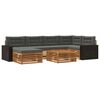 vidaXL Ensemble de canap&eacute;s d'ext&eacute;rieur 7 pc Naturel et Anthracite