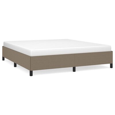 vidaXL Cadre de lit sans matelas taupe 180x200 cm tissu