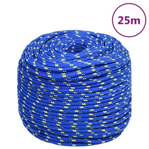 vidaXL Corde de bateau Bleu 6 mm 25 m Polypropyl&egrave;ne
