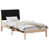 vidaXL Cadre de lit avec t&ecirc;te de lit Marron 90 x 200 cm Pin massif