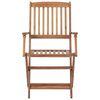 vidaXL Chaises pliables d'ext&eacute;rieur et coussins lot de 8 Bois d'acacia
