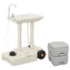 vidaXL Ensemble de toilette et support de lavage des mains de camping