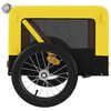 vidaXL Remorque de v&eacute;lo pour animaux de compagnie jaune et noir