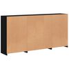 vidaXL Buffet avec lumi&egrave;res LED noir 202x37x100 cm