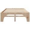vidaXL Cadre de lit Marron 135 x 190 cm Pin massif