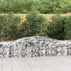 vidaXL Paniers à gabions arqués 3 pcs 400x50x60/80 cm Fer galvanisé