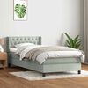 vidaXL Sommier &agrave; lattes de lit et matelas gris clair 100x210cm velours