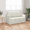 vidaXL Canap&eacute;-Lit 110cm Cr&egrave;me Velours