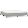 vidaXL Cadre de lit sans matelas gris clair 200x200 cm tissu