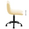 vidaXL Chaise pivotante de salle &agrave; manger Cr&egrave;me Velours