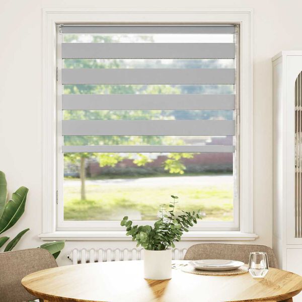 vidaXL Store z&egrave;bre gris clair largeur du tissu 110,9 cm polyester
