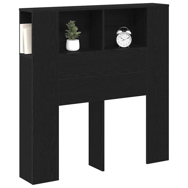 vidaXL Cabinet de T&ecirc;te de Lit Ch&ecirc;ne noir Bois d'ing&eacute;nierie