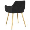 vidaXL Chaises &agrave; manger lot de 4 Noir Velours