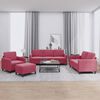 vidaXL Ensemble de canap&eacute;s 4 pcs rouge bordeaux velours