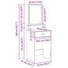 vidaXL Table de Toilette Gris b&eacute;ton 50 x 41 x 140 cm Bois d'ing&eacute;nierie