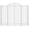 vidaXL Paniers &agrave; gabions arqu&eacute;s 15 pcs 200x50x140/160 cm Fer galvanis&eacute;