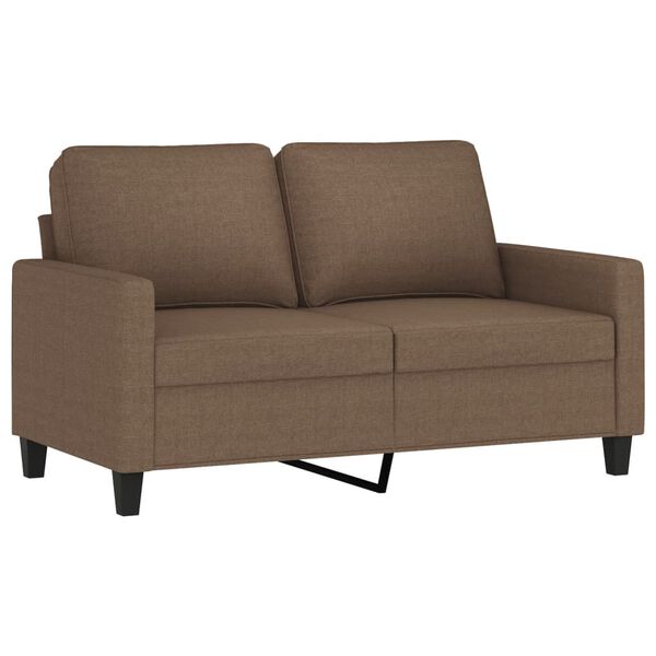vidaXL Ensemble de canap&eacute;s 3 pcs avec coussins Marron Tissu