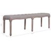 vidaXL Banc tissu bois massif 150x39,8x48 cm blanc crème